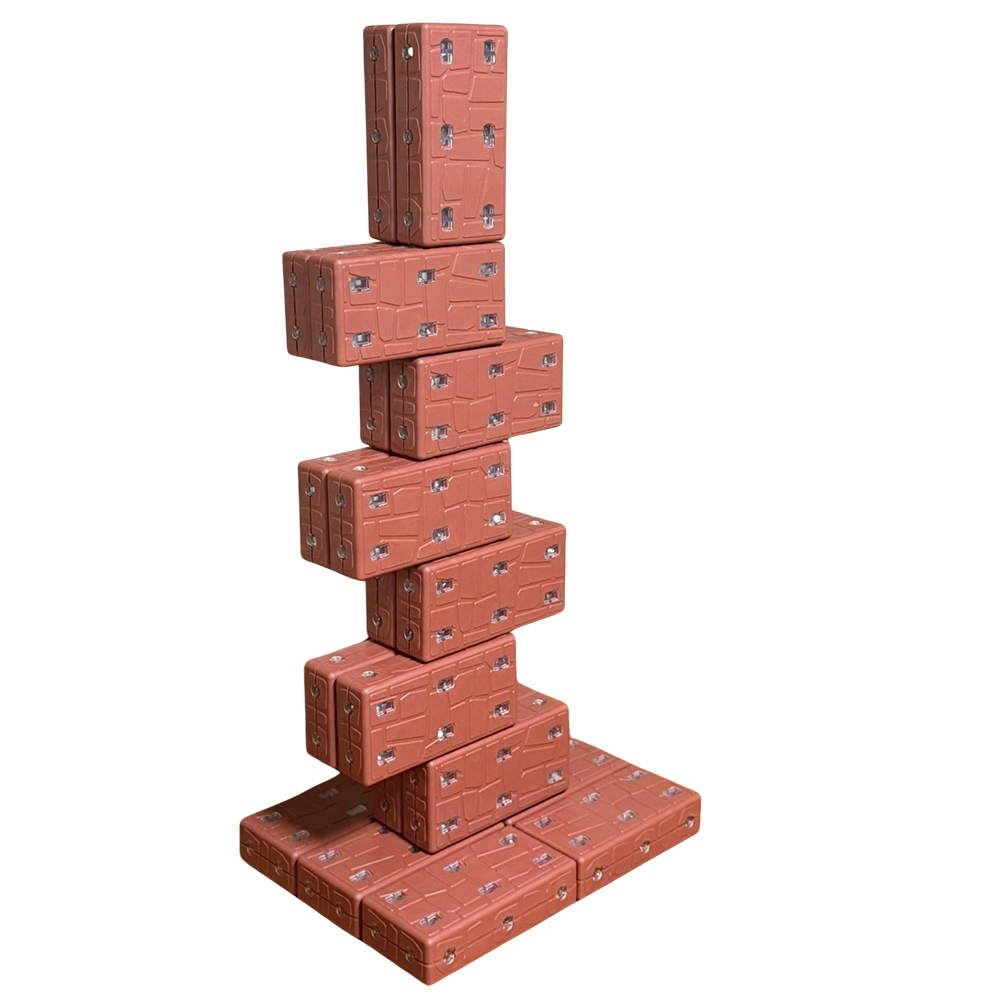 적색 자석벽돌16cm 48p
