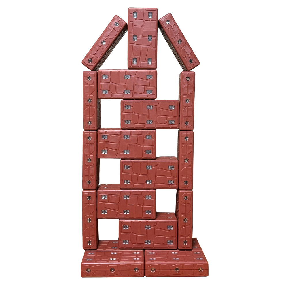적색 자석벽돌16cm 48p